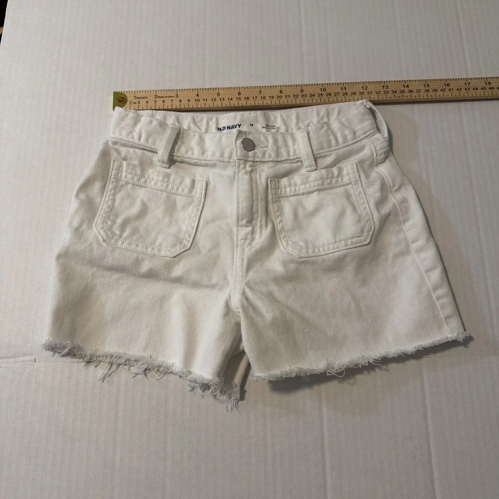 Old Navy Girls Denim Shorts - 12 - White